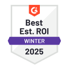 Winter 2025 G2 Best Est. ROI Award